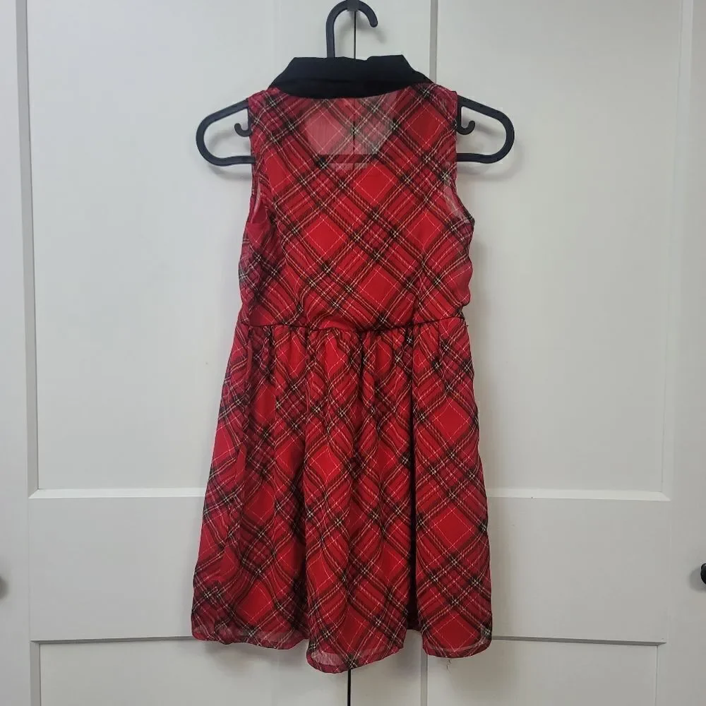 Self esteem plaid sleeveless dress, size 8